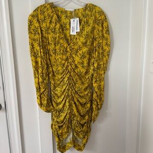 NWT No. 6 Inshade Yellow Black Dress Size L